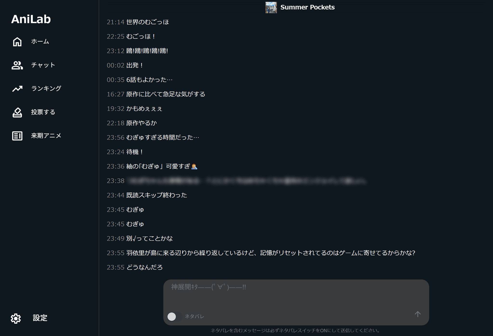 ユーザー投票によるアニメランキング
